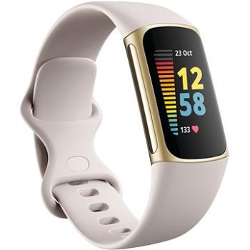 Fitbit Charge 5 Lunar White/Soft Gold Stainless Steel (FB421GLWT)