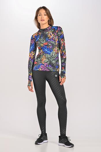 Nessi Sportswear Běžecké Legíny Reguar s Vysokým Pasem HIGH OSLZW-1190 Shiny Black Velikost: XS/S