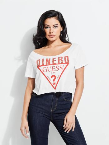 Guess GUESS dámský bílý crop top