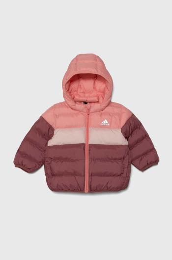 Dětská bunda adidas I SDKT růžová barva, IX3299