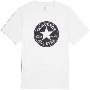 Converse STANDARD FIT CENTER FRONT CHUCK PATCH KNOCK OUT TEE Dámské tričko, bílá, velikost L