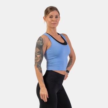 Dámské tílko Crop Top Sporty Slim Fit Light Blue M - NEBBIA