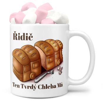 Hrnek Tvrdý chleba – autobus (Náplň hrníčku: Marshmallow)