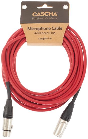 Cascha Advanced Line Mic Cable Red 6m