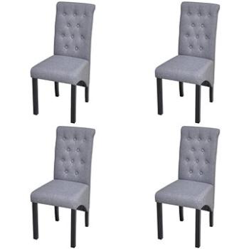 Jídelní židle 4 ks světle šedé textil (272245)