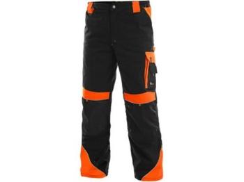 Kalhoty do pasu CXS SIRIUS BRIGHTON, černo-oranžová, vel. 50
