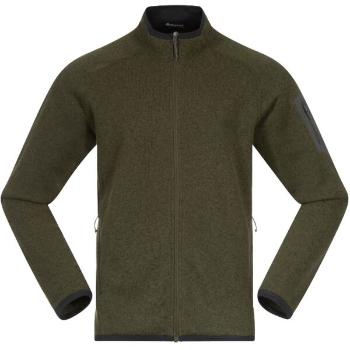 Bergans KAMPHAUG Pánská fleece mikina, khaki, velikost