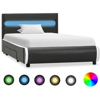 Rám postele s LED světlem antracitový umělá kůže 100x200 cm (284979)