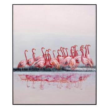 Obraz na plátně Dating Flamingos 100 × 120 cm