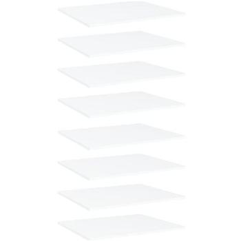 Přídavné police 8 ks bílé 60 x 50 x 1,5 cm dřevotříska (805267)