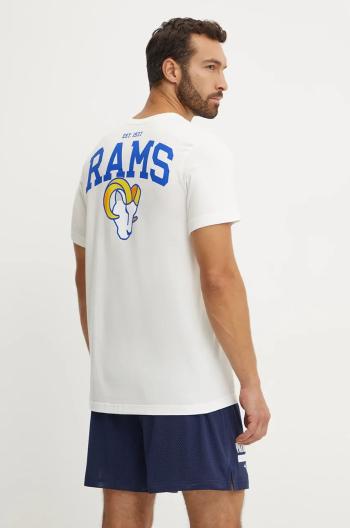 Bavlněné tričko Nike Los Angeles Rams béžová barva, s potiskem, N199-11K-95-8AB