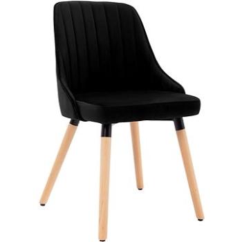 Jídelní židle 4 ks černé samet (3060300)