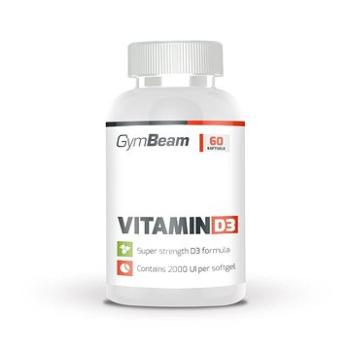 GymBeam Vitamín D3 2000 IU, 60 kapslí (8588006485592)