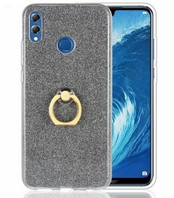 Ziskoun Silikonový lesklý zadní kryt se stojánkem pro Honor 8X PZK52 Barva: Šedá