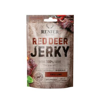 Sušené jelení maso Deer Jerky 12 x 25 g chilli a limetka - Renjer