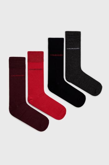 Ponožky Calvin Klein pánské, červená barva
