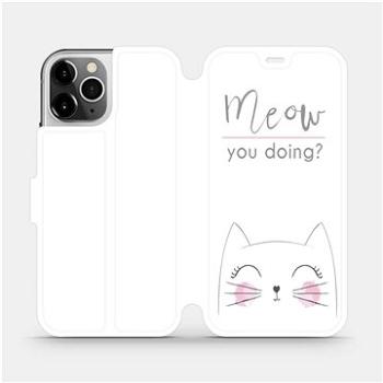 Flipové pouzdro na mobil Apple iPhone 12 Pro - M098P Meow you doing? (5903516375479)