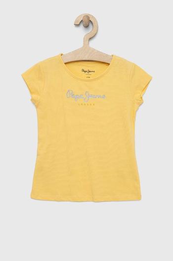 Dětské tričko Pepe Jeans Žlutá barva