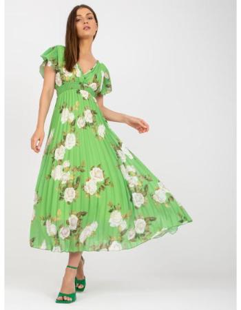 Dámské šaty s květinovým potiskem AIRLEA zelené 