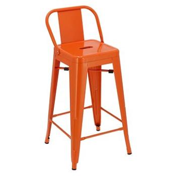 barová židle Paris Back Short 66cm oranžová (IAI-12364)
