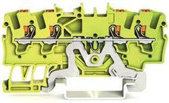 Svorka ochranného vodiče WAGO 2201-1407, pružinové připojení , 4.20 mm, zelená, žlutá, 100 ks