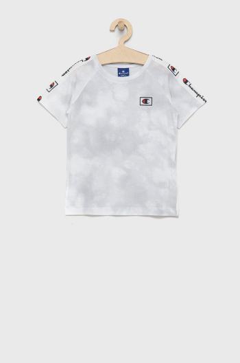 Dětské bavlněné tričko Champion 404277 bílá barva