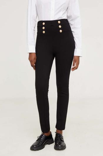 Kalhoty Answear Lab dámské, černá barva, přiléhavé, high waist