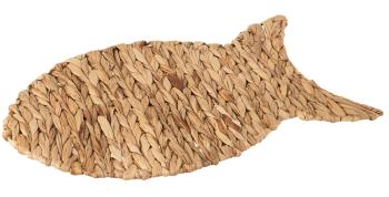 Přírodní pletené prostírání z listů ve tvaru ryby - 48*1,5*32cm 12330