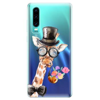 Odolné silikonové pouzdro iSaprio - Sir Giraffe - Huawei P30