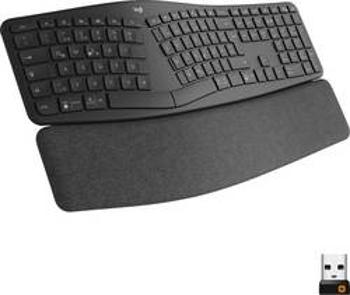 Klávesnice Logitech Ergo K860, ergonomická, podložka pod zápěstí, černá