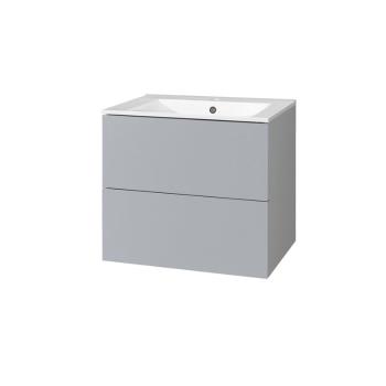 MEREO Aira, koupelnová skříňka s keramickym umyvadlem 61 cm, šedá CN730