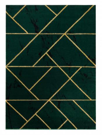 Dywany Łuszczów Kusový koberec Emerald geometric 1012 green and gold - 140x190 cm Zelená