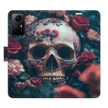 Flipové pouzdro iSaprio - Skull in Roses 02 - Xiaomi Redmi Note 12S