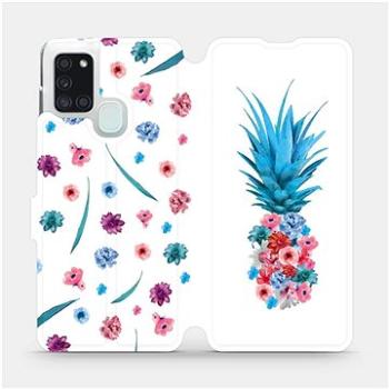 Flipové pouzdro na mobil Samsung Galaxy A21S - MR03S Květinový ananas (5903516287093)