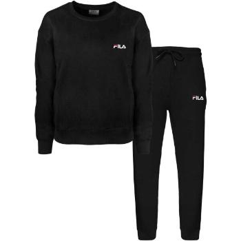 Fila BRUSHED COTTON FLEECE CREW Dámské pyžamo, černá, velikost XS