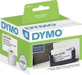 DYMO etikety v roli 89 x 51 mm papír bílá 300 ks nelepí S0929100 etikety časové, vizitky