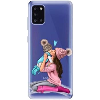 iSaprio Kissing Mom - Brunette and Boy pro Samsung Galaxy A31 (kmbruboy-TPU3_A31)