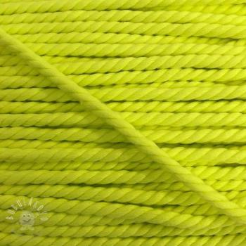 Bavlněná šňůra kroucená 5 mm neon yellow