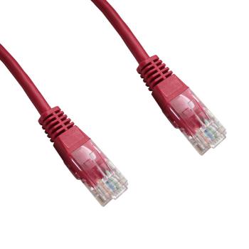 DATACOM patch cord UTP cat5e 0,25M červený