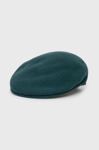 Vlněná čepice Kangol zelená barva