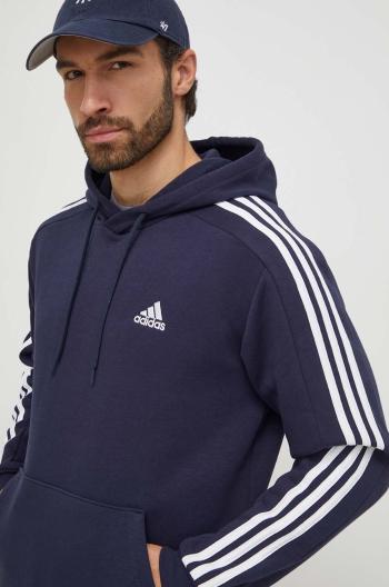 Mikina adidas pánská, tmavomodrá barva, s kapucí, s aplikací, IJ6473