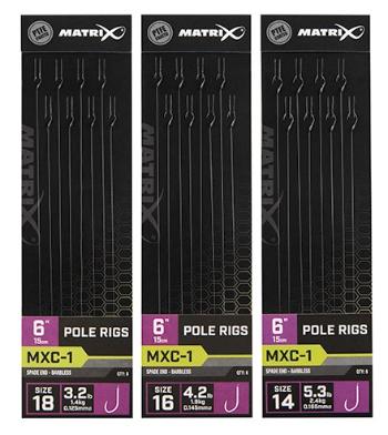 Matrix návazec mxc-1 6” pole rigs - velikost háčku 16 nosnost 1,9 kg