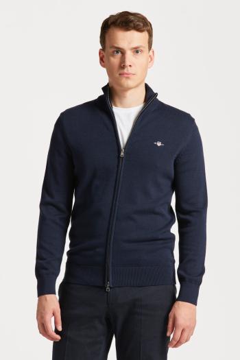 SVETR GANT CASUAL COTTON ZIP CARDIGAN modrá M