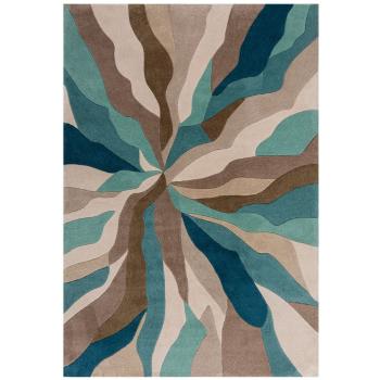 Flair Rugs koberce Kusový koberec Zest Infinite Splinter Teal - 80x150 cm Modrá