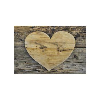 Malá rohožka dřevěné srdce - 40*30*1cm RAPMSHH