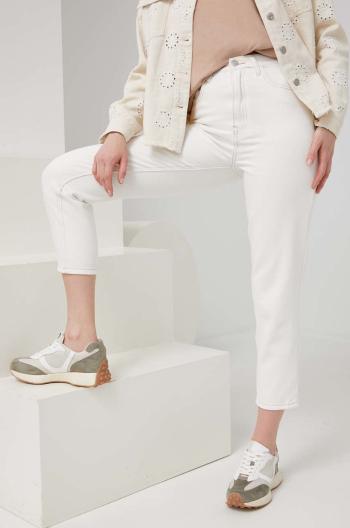 Džíny Answear Lab Premium Denim dámské, bílá barva, high waist