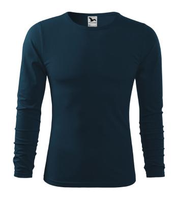 MALFINI Pánské tričko s dlouhým rukávem Fit-T Long Sleeve - Námořní modrá | XXXL