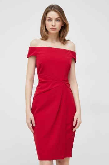 Šaty Lauren Ralph Lauren červená barva, mini