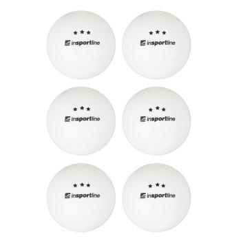 Pingpongové míčky inSPORTline Elisenda S3 6ks Barva bílá