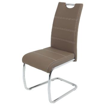 Jídelní židle FLORA S hnědá, syntetická kůže